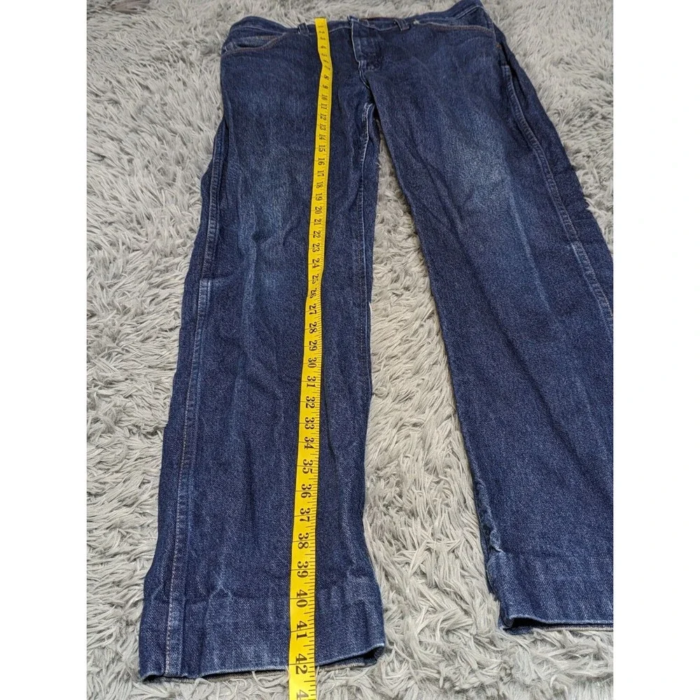 Wrangler Denim Blue Jeans Adult Size 35x32  Regular Fit Cowboy 47MWZ Mens Cotton